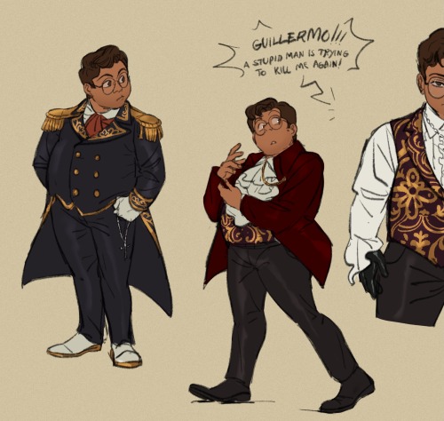 shslbs:Doodled some new outfit ideas for Guillermo because I