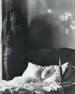 Lenora Carrington in Ode to Necrophilia by Kati Horna, 1962