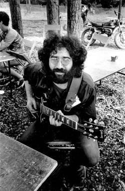 soundsof71:  Jerry Garcia, by Jim Marshall, backstage at Woodstock