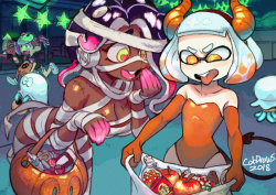 colodraws: Happy splatoween! me Twitter  OMG THIS TWO ARE ADORABLE!!!