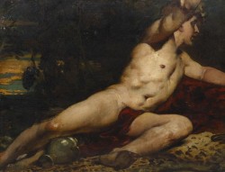 William Etty (1787-1849)   -   Bacchus, oil on panel, 39 x