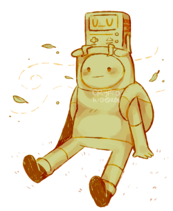 cryptidw00rm: someone commissioned some bmo n finn the other