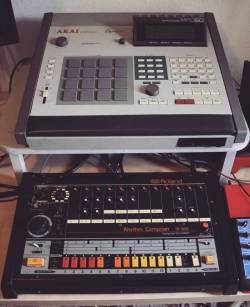 jordanssynths:  Akai MPC-60 / Roland TR-808. #roland #akai #mpc