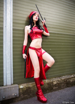 cosplayiscool:  Elektra from Marvel Cosplay by Hekady Check out http://cosplayiscool.tumblr.com for more awesome cosplay 