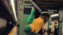 vmagazine: â€˜Between 14th &amp; Bedford: NY Subway Dancersâ€™ (vimeo link)Directed, shot &amp; edited by Mollie MillsFeaturing â€œW.A.F.F.L.Eâ€ (We Are Family For Life Entertainment) dance crew: Facebook / Twitter / YouTubeSoundtrack: Nas - N.Y. State