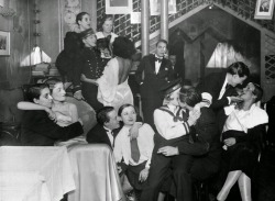 vintageeveryday:Special lesbian cabaret inside Le Monocle, Montmartre,