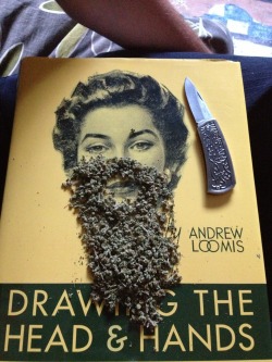 cagetruth:  Cannabis beard   Book is drawing heads and hands