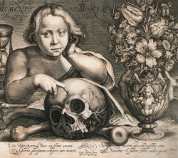 blackpaint20:   ”Memento Mori”, engraving by Simon van der