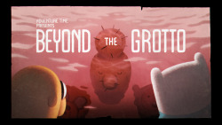 Beyond the Grotto - title carddesigned by Lindsay and Alex Small-Buterapainted