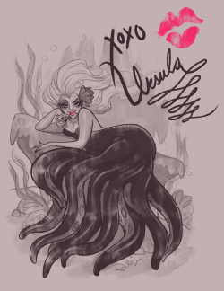 babsdraws:  Sketch Dailies A autographed glamour shot of #Ursula in