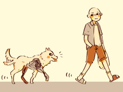 haguberry:stray pup genos adopts saitama as his master ( from this