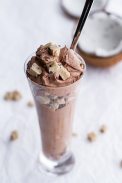 sweetoothgirl:    Chocolate Coconut Ice Cream Cookie Dough Blizzard