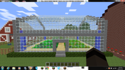 My new greenhouse! First floor is wheat,carrots, and potatoes!