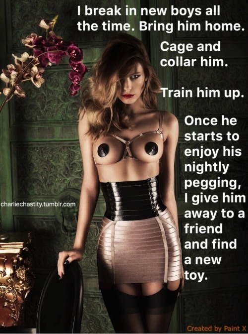 I break in new boys all the time. Bring him home.Cage and collar
