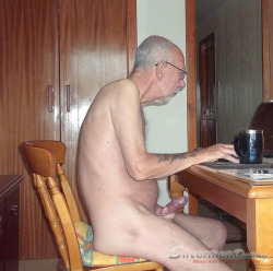 Looks like grandpa needs a mouth on that big cock