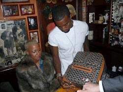 personalswear:  Kanye West & Amber Rose @ Goyard 