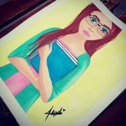 #books #girl #acuarelas #prismacolorpremier  (en Ixtapaluca)