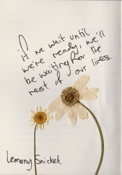 whatever-you-write:  If we wait until we’re ready,we’ll be