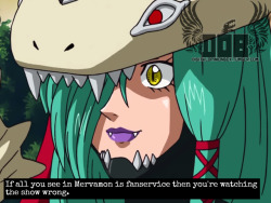 digitalopinionbox:If all you see in Mervamon is fanservice then