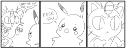 vulasaurart: pikachu needs to stop talking