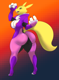 theterriblecon:  Renamon in a Juri outfit, what could go wrong?