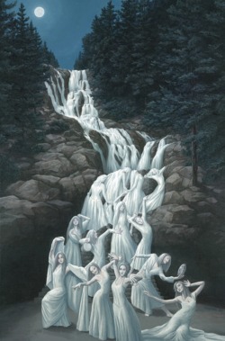 blue-voids:  Ron Gonsalves - Water Dancers, oil on canvas 