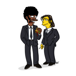 drawthesimpsons:  “Mmmmh… This is a tasty burger!” / Jules