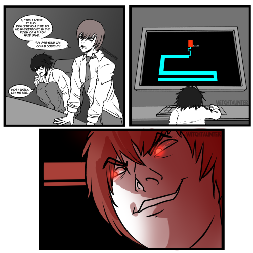 witchtaunter:I made a dumb Death Note comic