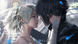 wlopwangling: Moon and Night by wlop  Dearest LunaFreya and Noctis,