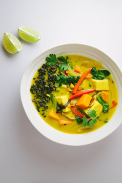 vegan-yums:  Golden tofu curry / Recipe  