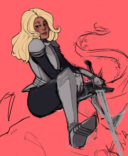 Another WIP shot of the painterly thing of Adrienne I’m
