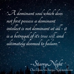   onceuponsirsstarrynight: A dominant soul which does not first