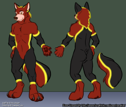 JakFire ref sheet by Rarakie, colored by meThis was a first for