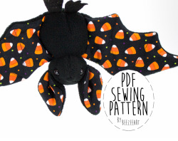 beezeeart:  The bat sewing pattern is now available :) (And just