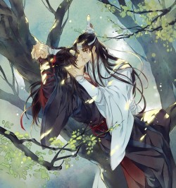 Wei Wuxian & Lan Wangji (Mo Dao Zu Shi) by Pixiv id 3262342.