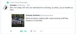 toastweasel:  They need blood donors, and gay men can’t give.