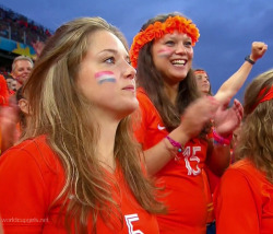 worldcup2014girls:  Paying tribute to the Dutch! :) If you have