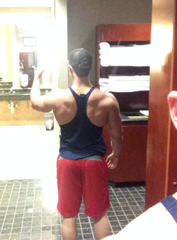 Relaxed. My rear delts finally starting to pop. Makes me so excite