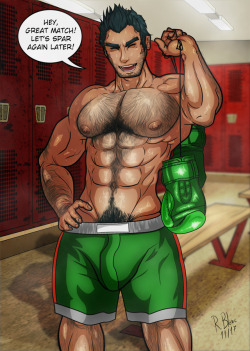 reksdraws:  Some fanart this time, of Little Mac - though the ‘little’