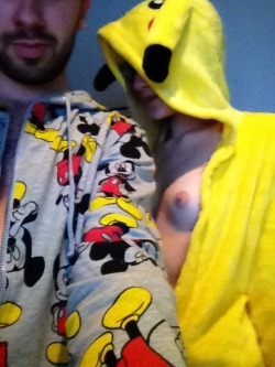 her-and-him:  Mickey & Pika!  Cute PJ’s.