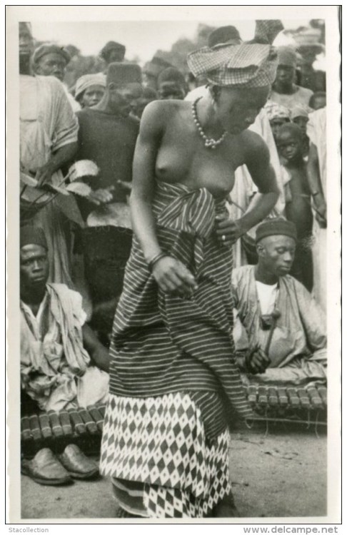   African woman, via Delcampe.   