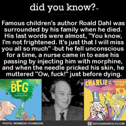 did-you-kno:  Famous children’s author Roald Dahl was  surrounded