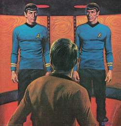 tos-fanart:  by Bob Larkin cover of “Spock Must Die!” by