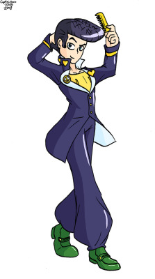 Josuke, my third favourite Jojo so far. I only recently watched