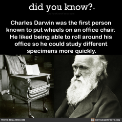 did-you-kno:  Charles Darwin was the first person  known to put