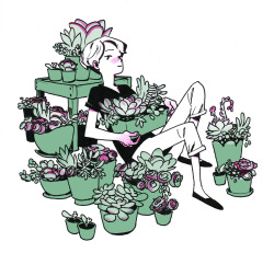 viivus:  inktober day 4! There are totally plants at ikea so