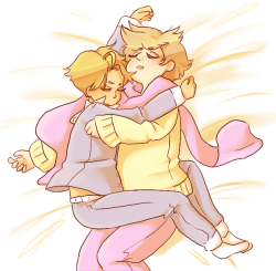 krispytomatoes:  cuddles (*´・ｖ・)