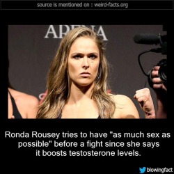 mindblowingfactz:    Ronda Rousey tries to have “as much  