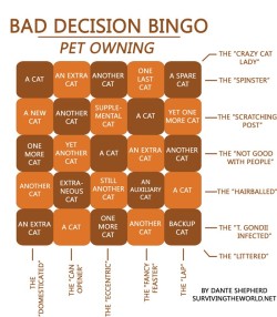 ilovecharts:  Bad Decision Bingo: Pet Owning This week, Dante