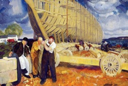 George Wesley Bellows (1882 - 1925), The rope, builders of ships